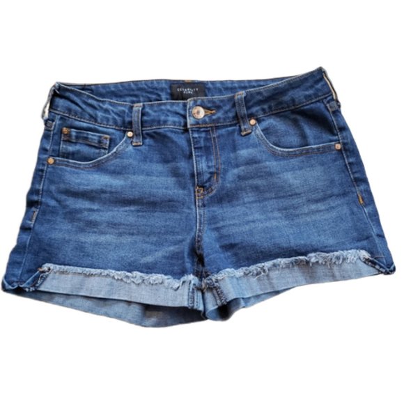 celebrity pink denim shorts